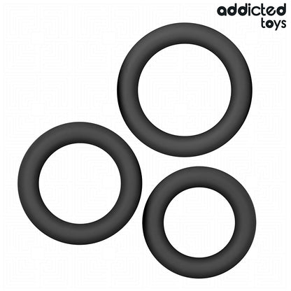 ADDICTED TOYS CONJUNTO DE ANeIS DE SILICONE MODELO 1