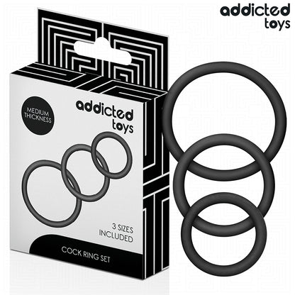 ADDICTED TOYS CONJUNTO DE ANeIS DE SILICONE MODELO 2