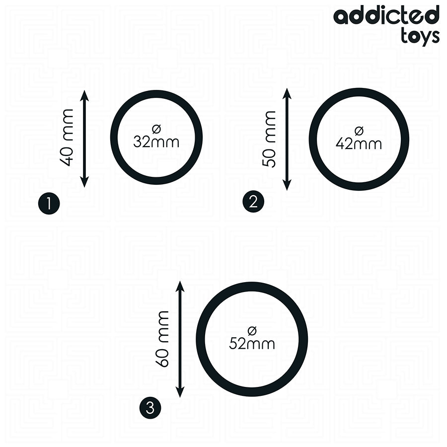 ADDICTED TOYS CONJUNTO DE ANeIS DE SILICONE MODELO 2