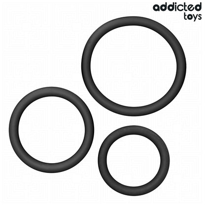 ADDICTED TOYS CONJUNTO DE ANeIS DE SILICONE MODELO 2