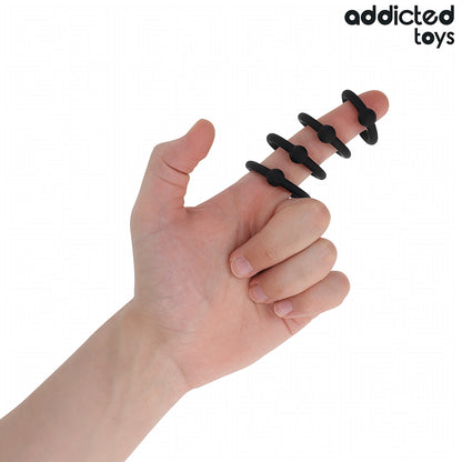 ADDICTED TOYS CONJUNTO DE ANeIS DE SILICONE DE PRESSaO