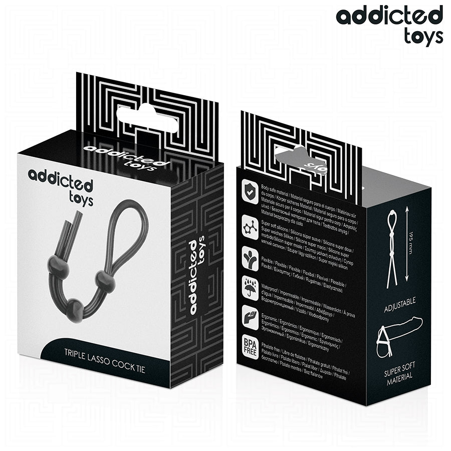 ADDICTED TOYS CORDA DE SILICONE PARA O PeNIS DE TRIPLO LOOP