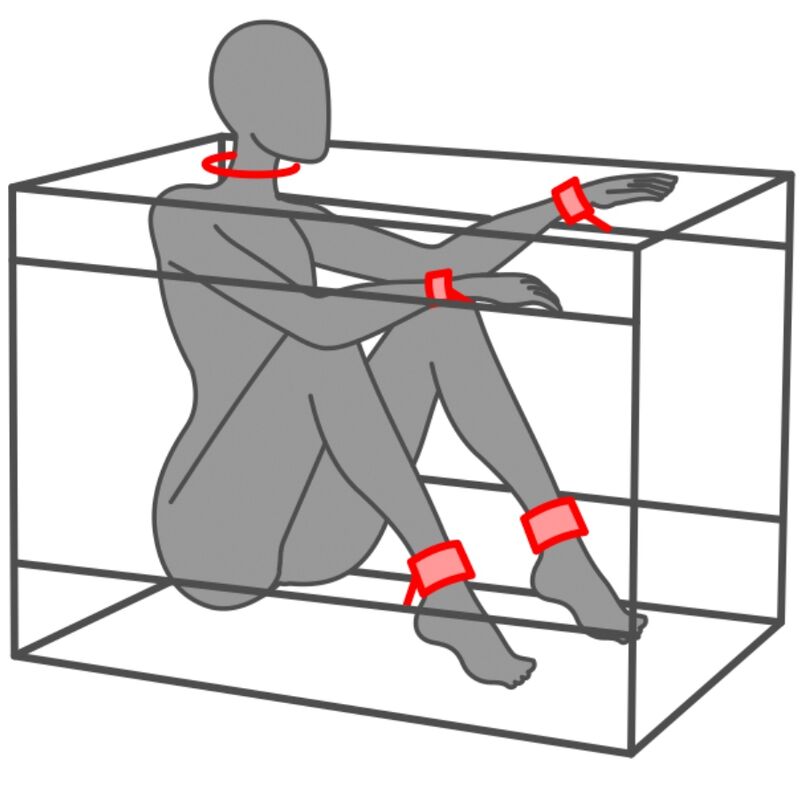 SECRET DOME KINK CLUB LA NICHE CABIN PRETO E VERMELHO