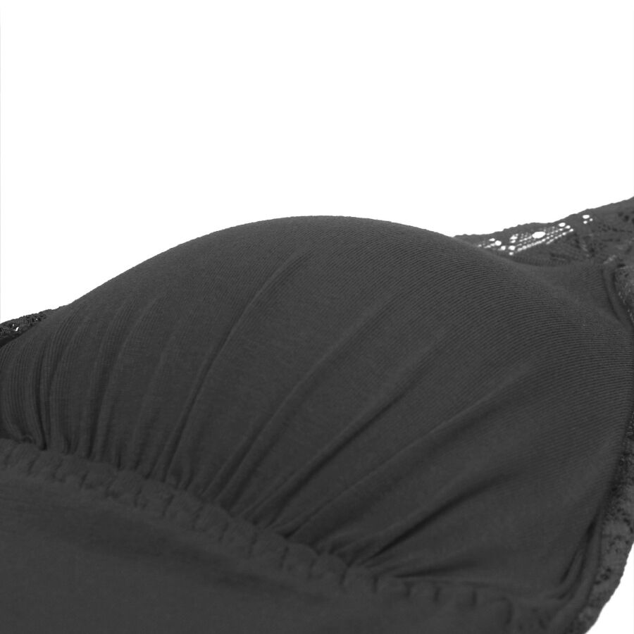 SUBBLIME TEDDY PRETO FLORAL DETALHE DE RENDA S M