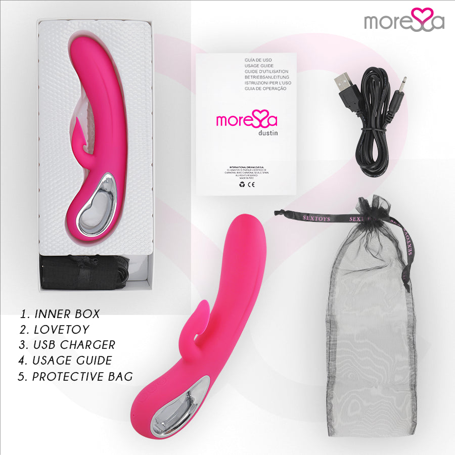 MORESSA DUSTIN ONDAS ESTIMULANTES DO CLIToRIS E VIBRAyaO PODEROSA SILICONE PREMIUM RECARREGaVEL