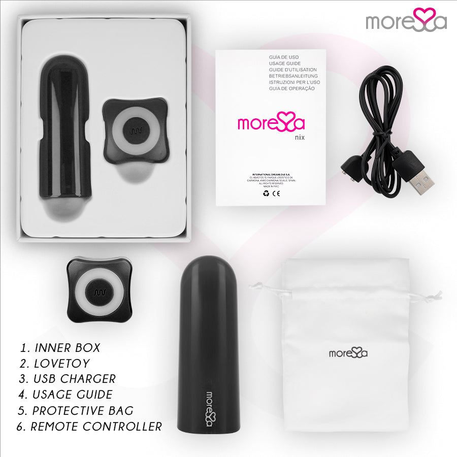 MORESSA NIX VIBRADOR CONTROLE REMOTO PRETO