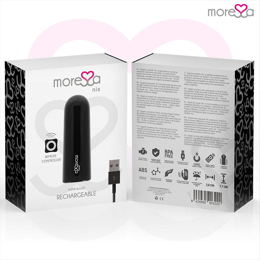 MORESSA NIX VIBRADOR CONTROLE REMOTO PRETO