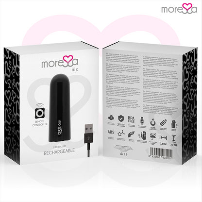 MORESSA NIX VIBRADOR CONTROLE REMOTO PRETO