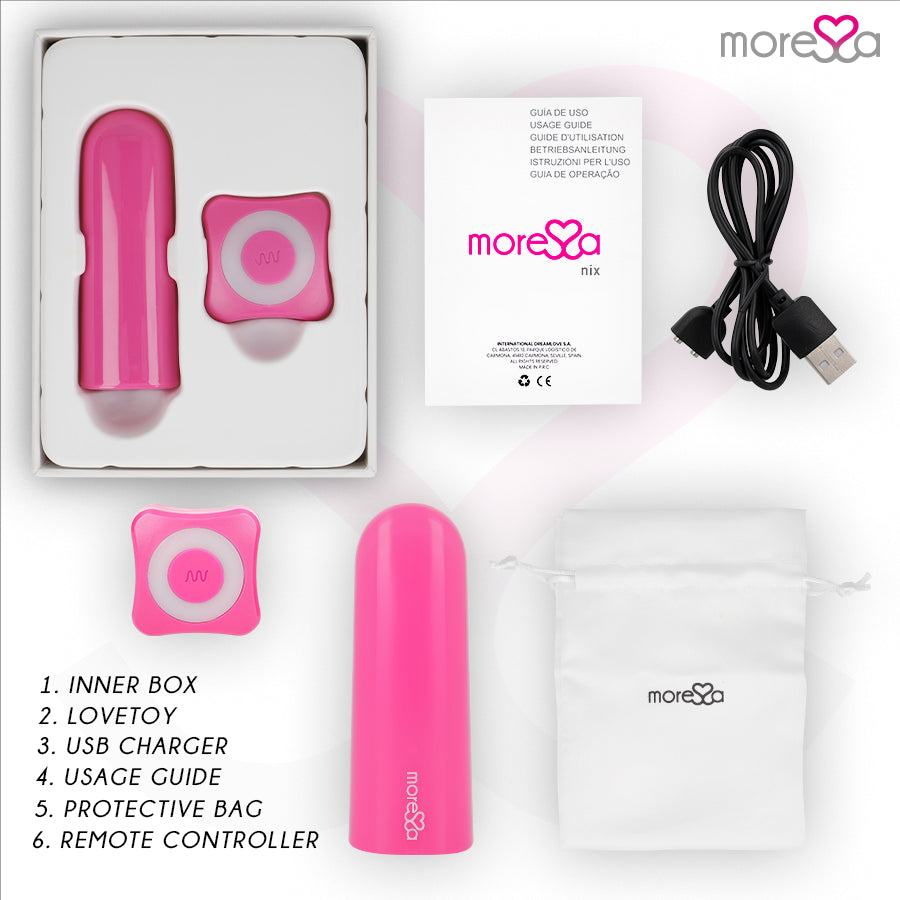 MORESSA NIX VIBRADOR CONTROLE REMOTO ROSA