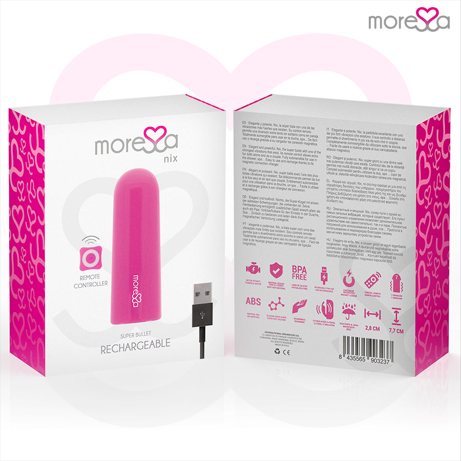 MORESSA NIX VIBRADOR CONTROLE REMOTO ROSA