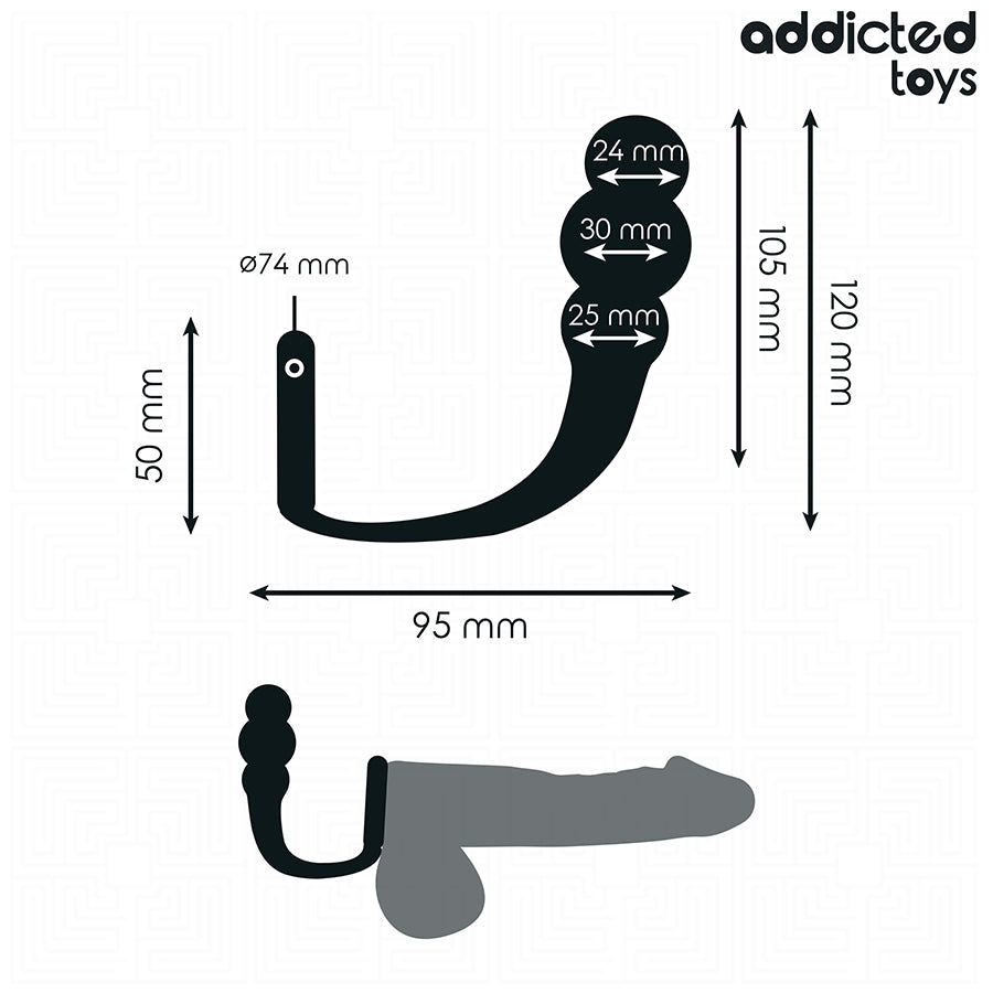 ADDICTED TOYS PLUG ANAL COM ANEL MODELO 1