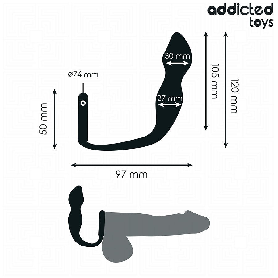 ADDICTED TOYS PLUG ANAL COM ANEL MODELO 2