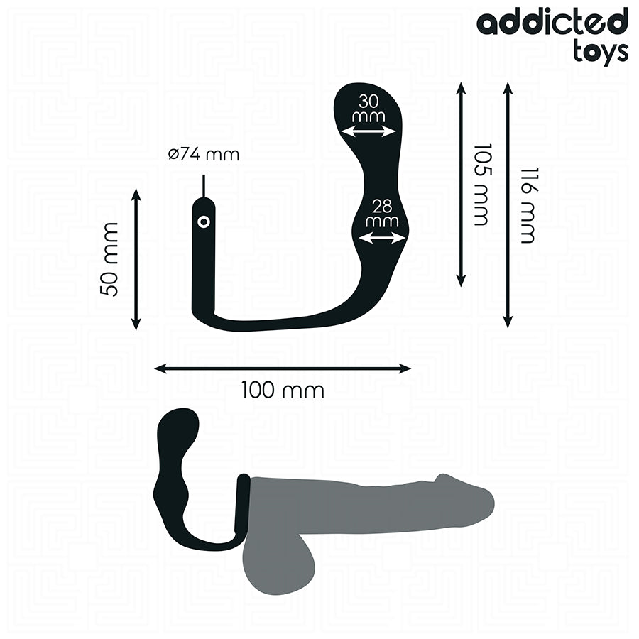ADDICTED TOYS PLUG ANAL COM ANEL MODELO 3