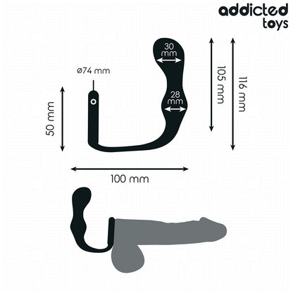 ADDICTED TOYS PLUG ANAL COM ANEL MODELO 3