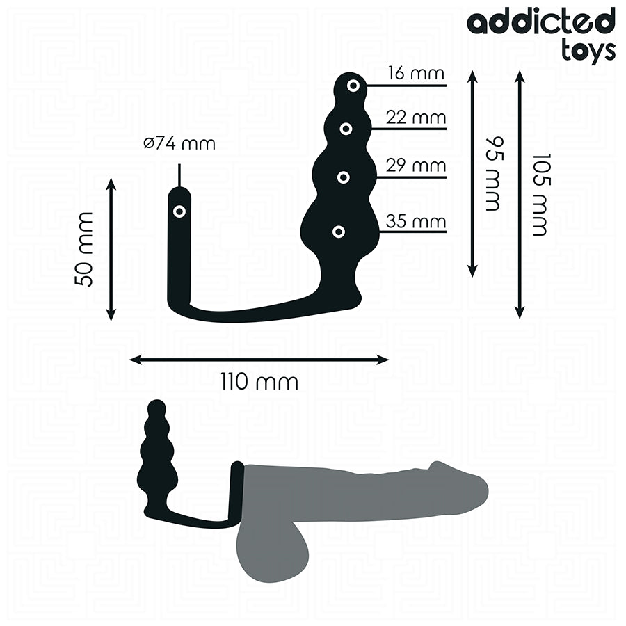 ADDICTED TOYS PLUG ANAL COM ANEL MODELO 5