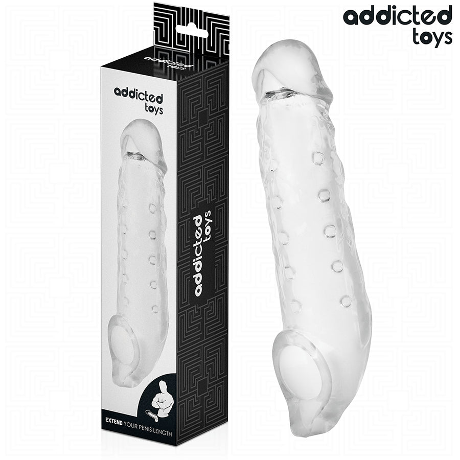 ADDICTED TOYS EXTENSaO DE PeNIS TRANSPARENTE TAMANHO S 23 CM