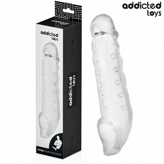 ADDICTED TOYS EXTENSaO DE PeNIS TRANSPARENTE TAMANHO S 23 CM