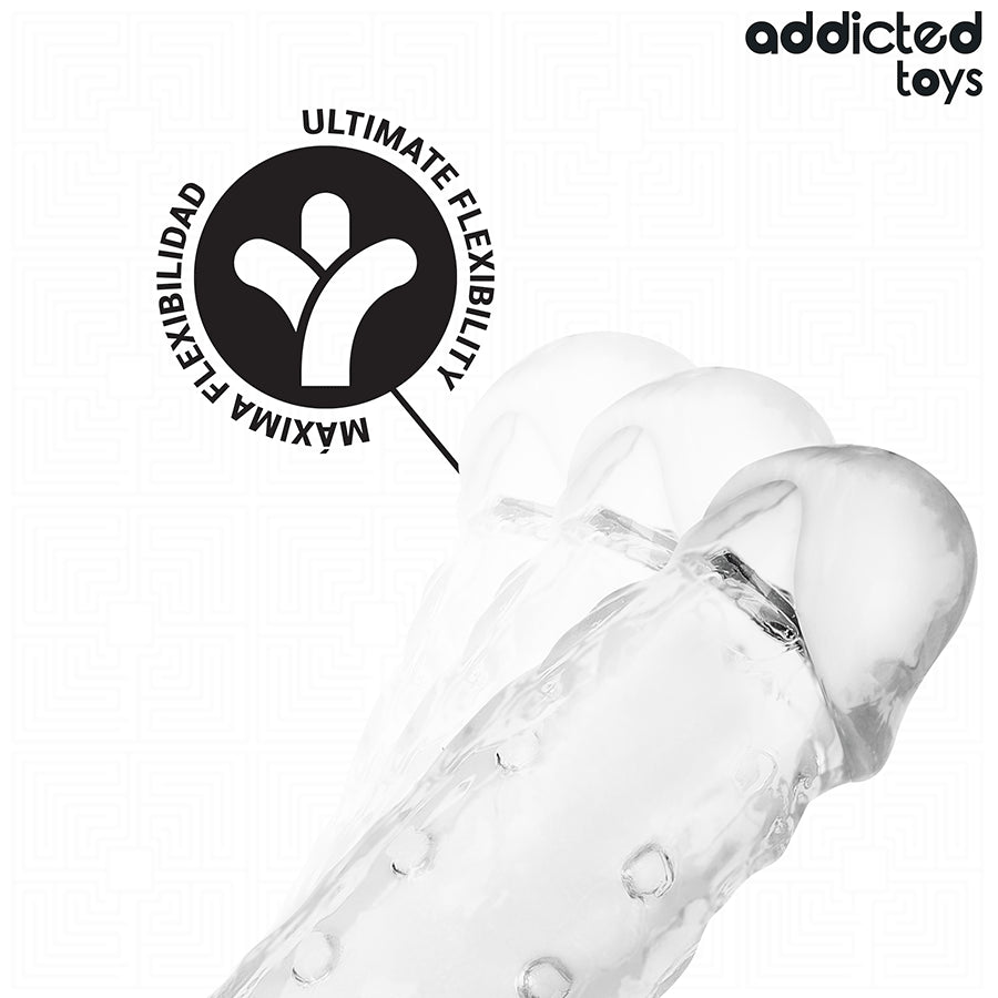 ADDICTED TOYS EXTENSaO DE PeNIS TRANSPARENTE TAMANHO S 23 CM