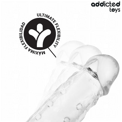ADDICTED TOYS EXTENSaO DE PeNIS TRANSPARENTE TAMANHO S 23 CM
