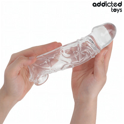 ADDICTED TOYS EXTENSaO DE PeNIS TRANSPARENTE 27 CM