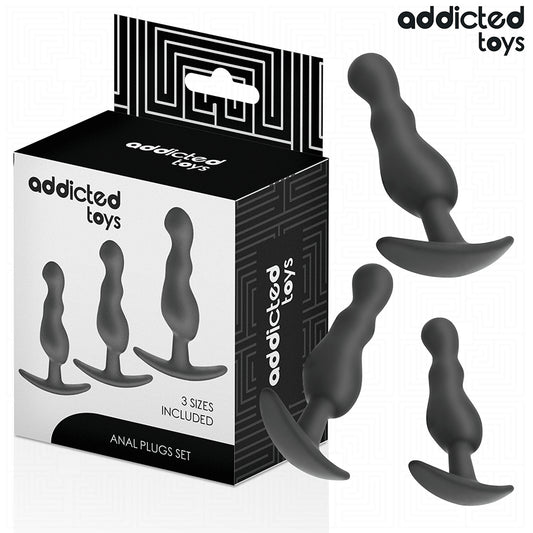 ADDICTED TOYS CONJUNTO DE 3 PLUG ANAL MODELO 1