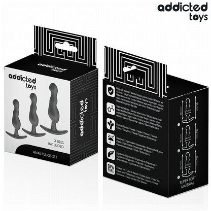 ADDICTED TOYS CONJUNTO DE 3 PLUG ANAL MODELO 1
