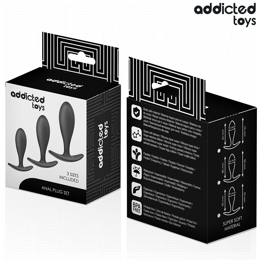 ADDICTED TOYS CONJUNTO DE 3 PLUG ANAL MODELO 2