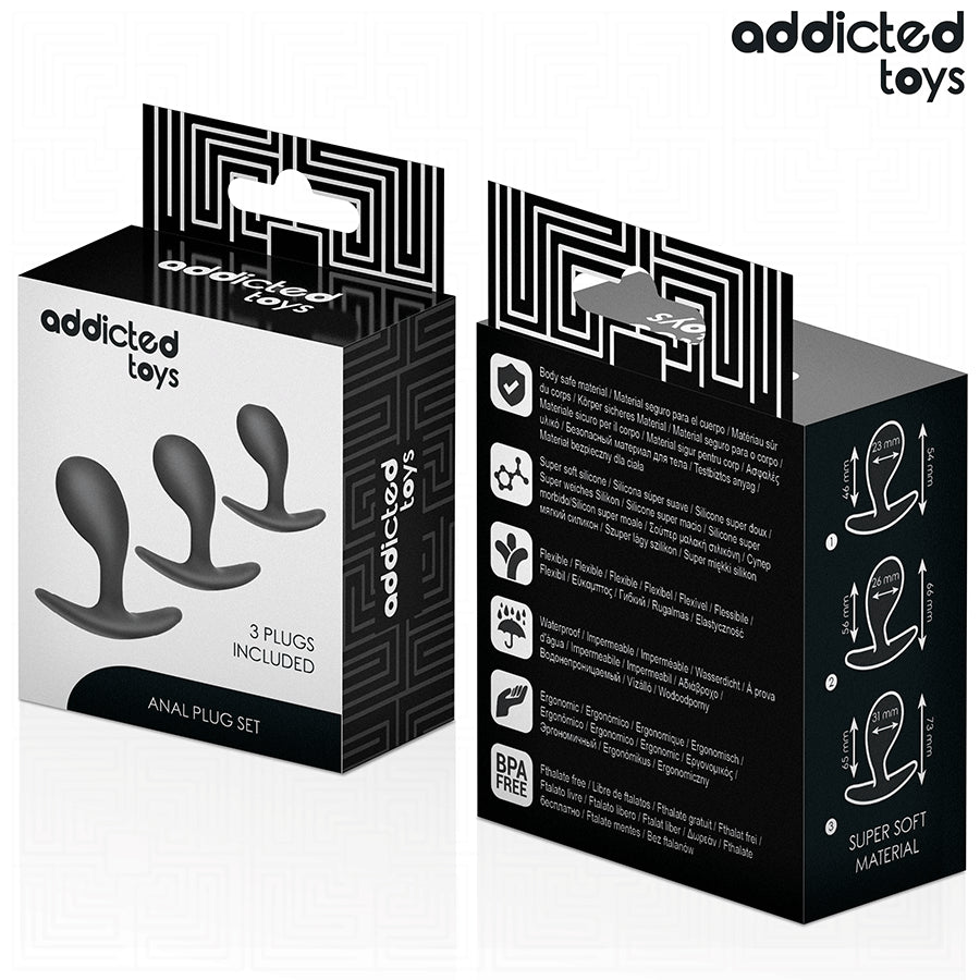 ADDICTED TOYS CONJUNTO DE 3 PLUG ANAL MODELO 3