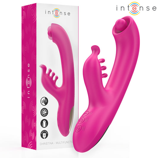 INTENSE CHRISTINA MULTIFUNCIONAL RABBIT VIBRADOR 225 CM ROSA