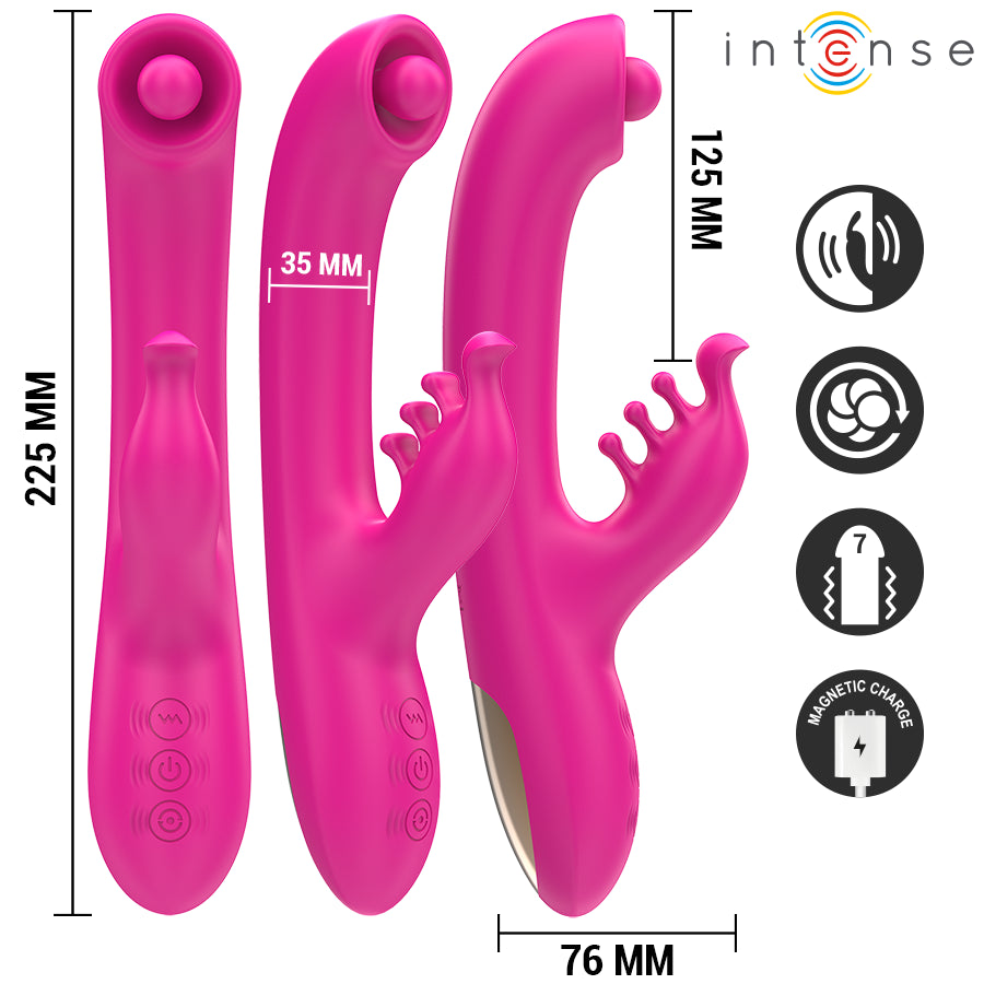 INTENSE CHRISTINA MULTIFUNCIONAL RABBIT VIBRADOR 225 CM ROSA