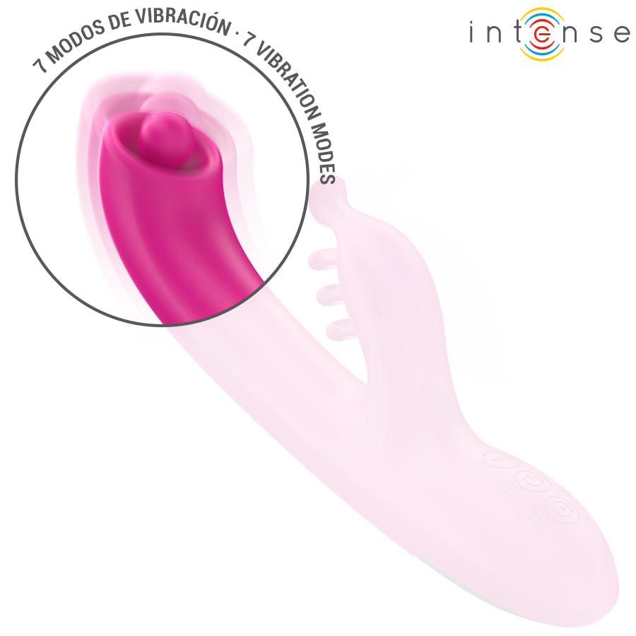 INTENSE CHRISTINA MULTIFUNCIONAL RABBIT VIBRADOR 225 CM ROSA