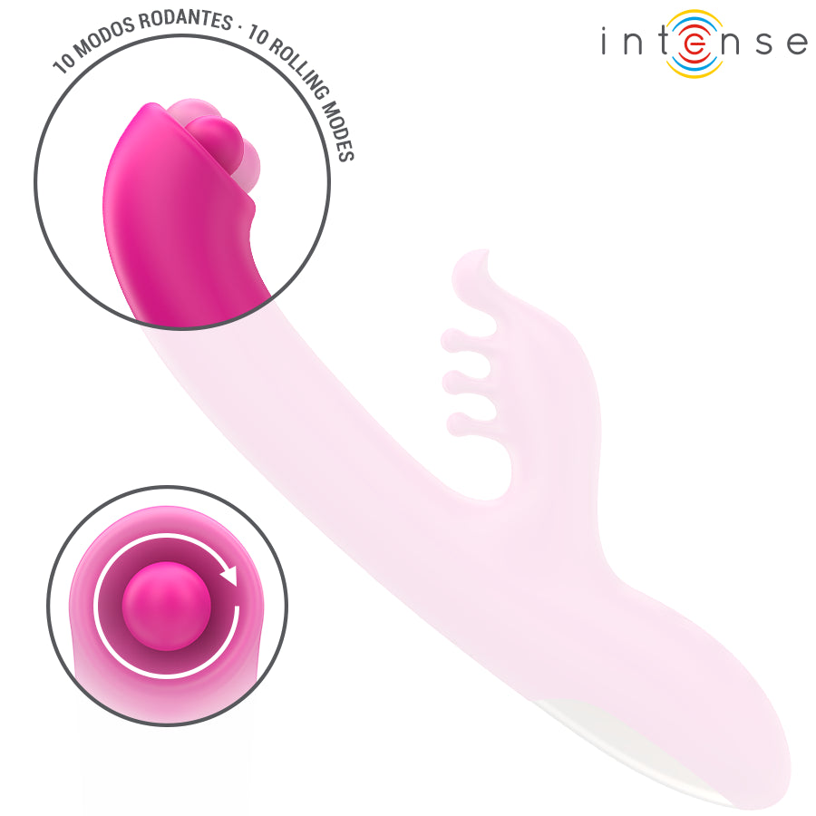 INTENSE CHRISTINA MULTIFUNCIONAL RABBIT VIBRADOR 225 CM ROSA