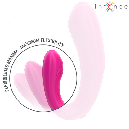 INTENSE JANET DUAL ESTIMULADOR EM U E VIBRADOR COM CONTROLE REMOTO ROSA