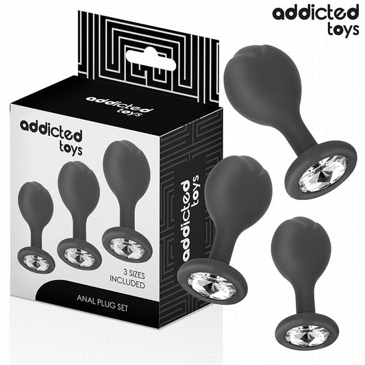 ADDICTED TOYS CONJUNTO DE 3 PLUG ANAL COM JOIA