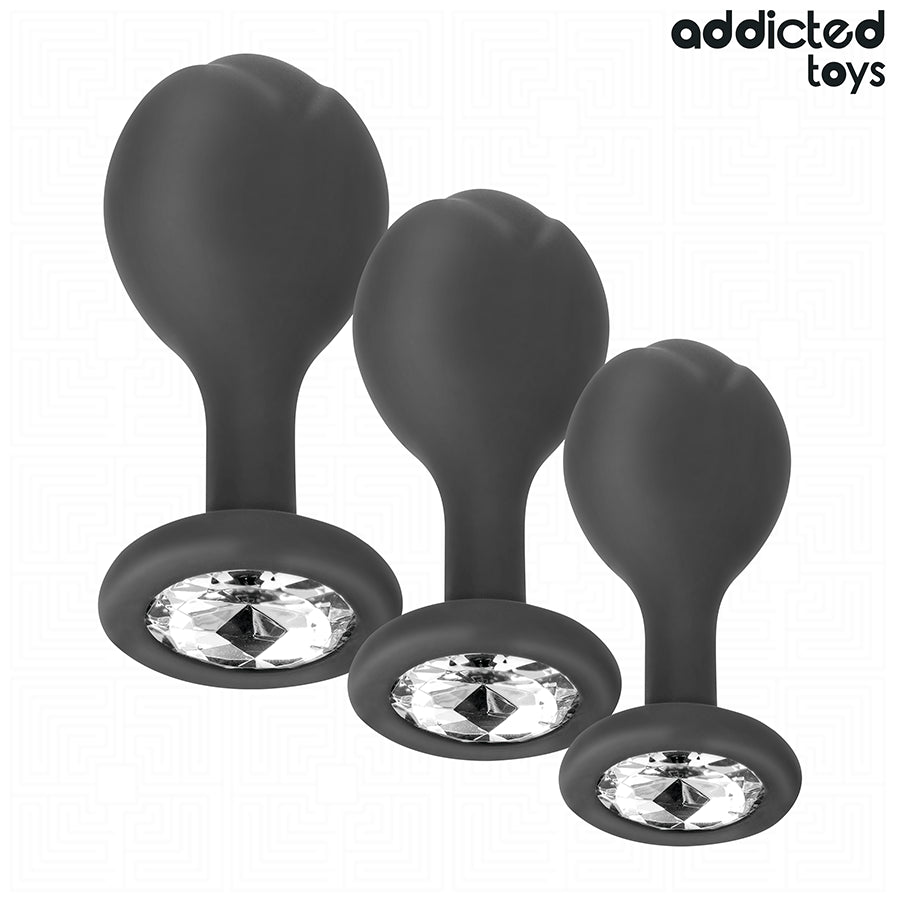 ADDICTED TOYS CONJUNTO DE 3 PLUG ANAL COM JOIA