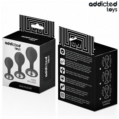 ADDICTED TOYS CONJUNTO DE 3 PLUG ANAL COM JOIA