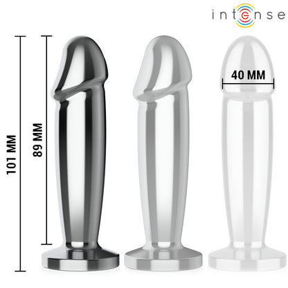 INTENSE PLUG ANAL 10 VIBRAyoES DILDO DE METAL COM CONTROLE REMOTO M