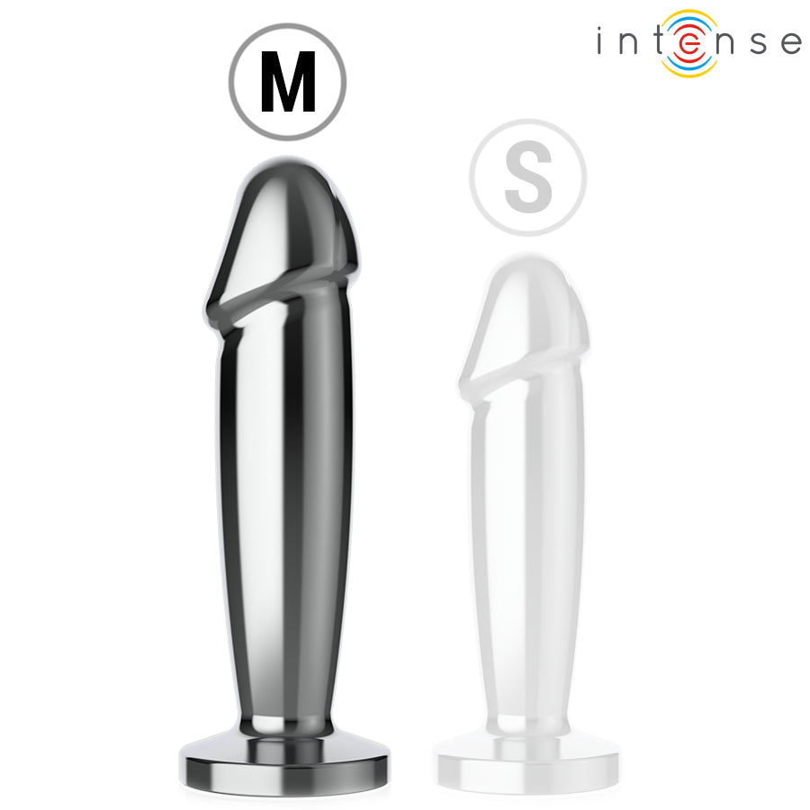 INTENSE PLUG ANAL 10 VIBRAyoES DILDO DE METAL COM CONTROLE REMOTO M