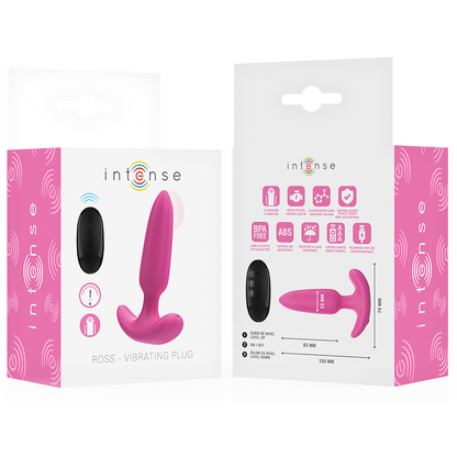 INTENSE ROSS ANAL PLUG 10 VIBRAyoES ROSA CONTROLE REMOTO