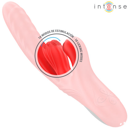 INTENSE VIBRADOR MULTIFUNCIONAL KAROL THRUST STIMULATION ONDAS ESTIMULANTES VERMELHO