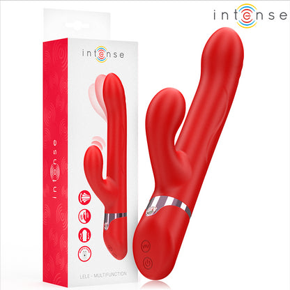 INTENSE LELE VIBRADOR MULTIFUNCIONAL ROTATIVO OSCILAyaO ESTIMULAyaO VERMELHO