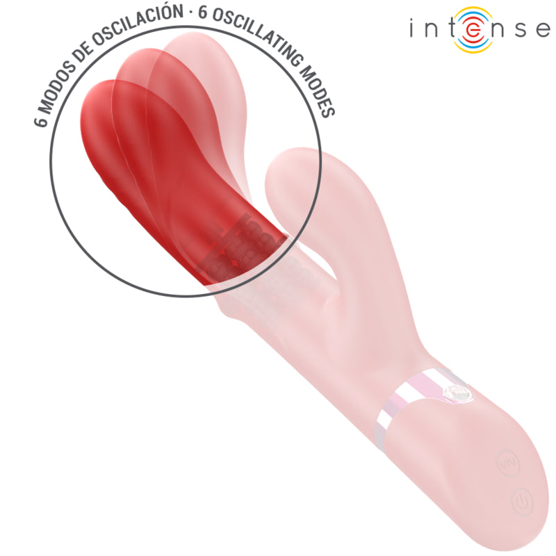 INTENSE LELE VIBRADOR MULTIFUNCIONAL ROTATIVO OSCILAyaO ESTIMULAyaO VERMELHO