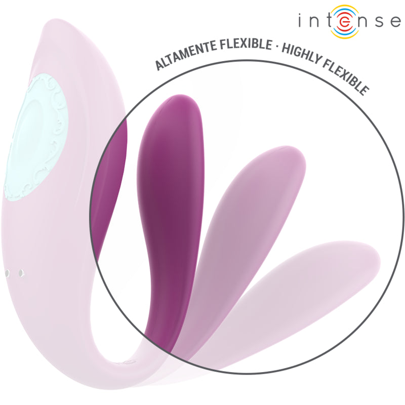INTENSE ANNIE VIBRADOR E ESTIMULADOR EM FORMA DE U ROXO CONTROLE REMOTO