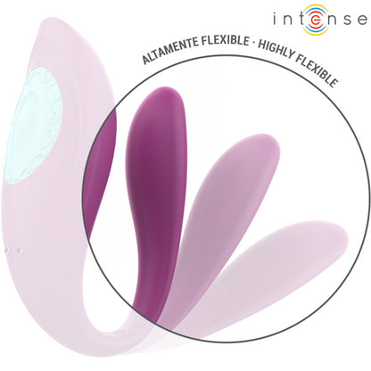 INTENSE ANNIE VIBRADOR E ESTIMULADOR EM FORMA DE U ROXO CONTROLE REMOTO