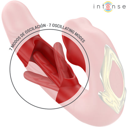 INTENSE NATHY VIBRADOR DUPLO COM BOCA ESTIMULANTE MULTIFUNyoES VERMELHO