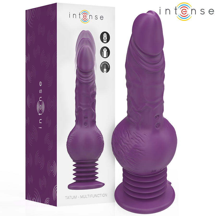 INTENSE VIBRADOR MULTIFUNCIONAL TATUM COM VIBRAyaO PARA CIMA E PARA BAIXO 24 CM ROXO