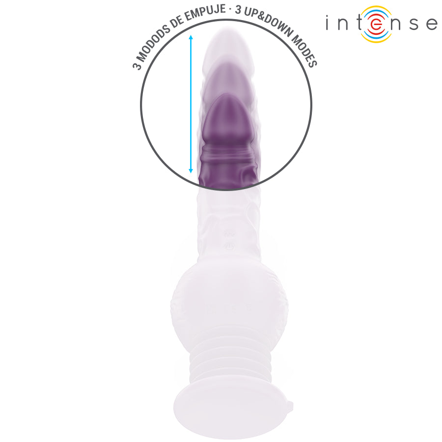 INTENSE VIBRADOR MULTIFUNCIONAL TATUM COM VIBRAyaO PARA CIMA E PARA BAIXO 24 CM ROXO