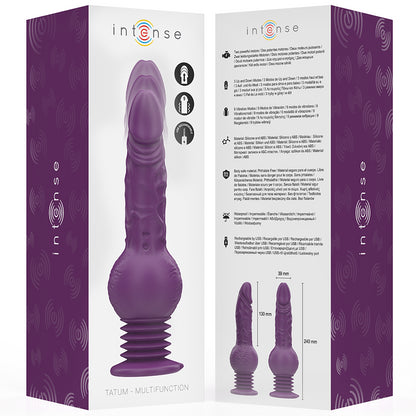INTENSE VIBRADOR MULTIFUNCIONAL TATUM COM VIBRAyaO PARA CIMA E PARA BAIXO 24 CM ROXO