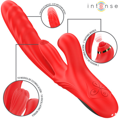 INTENSE ROSALIA VIBRADOR MULTIFUNCIONAL 3 EM 1 VERMELHO