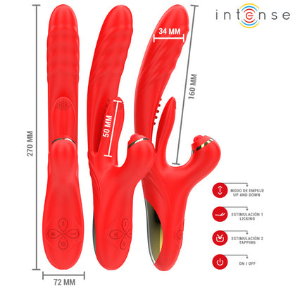 INTENSE ROSALIA VIBRADOR MULTIFUNCIONAL 3 EM 1 VERMELHO